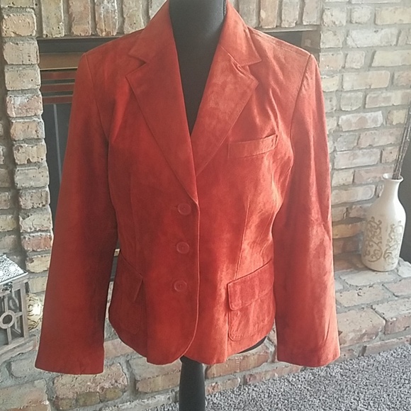Valerie Steven's Suede Jacket. Beautiful tailored design, size large fits snug. - Picture 1 of 15